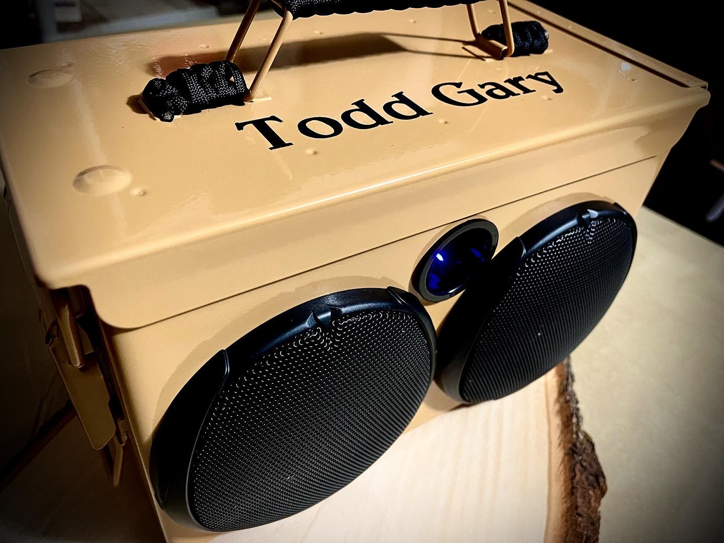 50 CAL AMMO CAN BLUETOOTH SPEAKER with Custom Color AND Custom Lettering $305.00