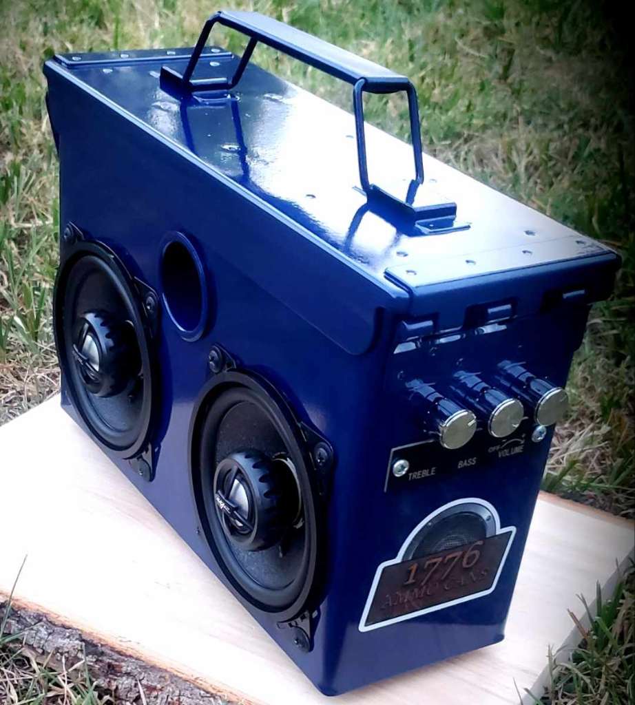 30 CAL AMMOCAN BLUETOOTH SPEAKER with Custom Color, Custom Lettering and Logo $220.00